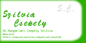 szilvia csepely business card